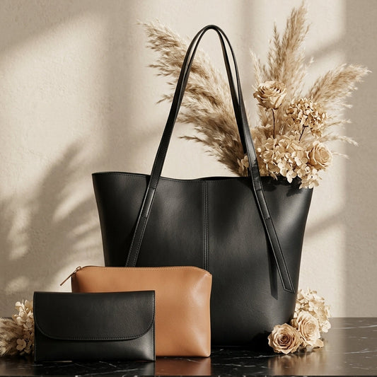 Classic Cocoa 3-in-1 Tote Bag Set
