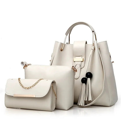 3-in-1 Premium Handbag Set – Maroon Edition