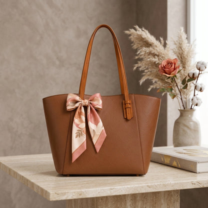 Elegant Ivory Tote Bag Premium Everyday Shoulder Handbag