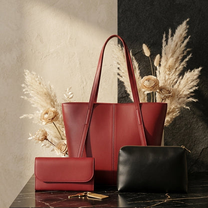 Classic Cocoa 3-in-1 Tote Bag Set