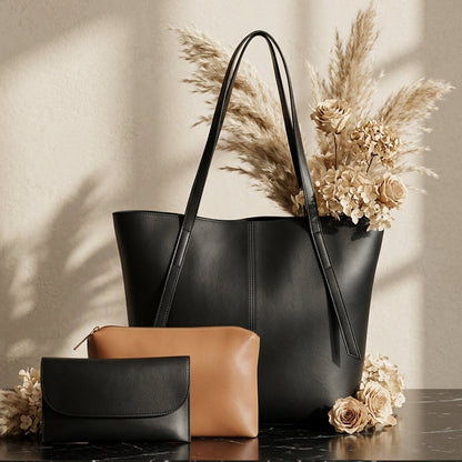 Classic Cocoa 3-in-1 Tote Bag Set