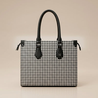 Premium Houndstooth Tote Bag for Women