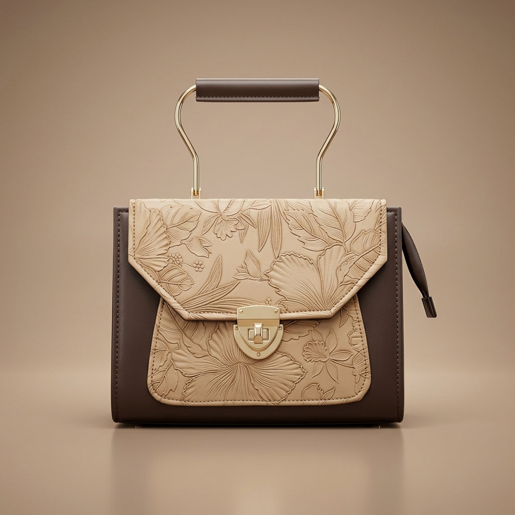 Premium Floral Embossed Handbag for Women