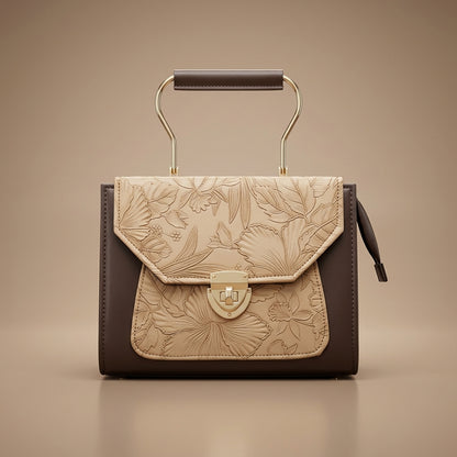 Premium Floral Embossed Handbag for Women