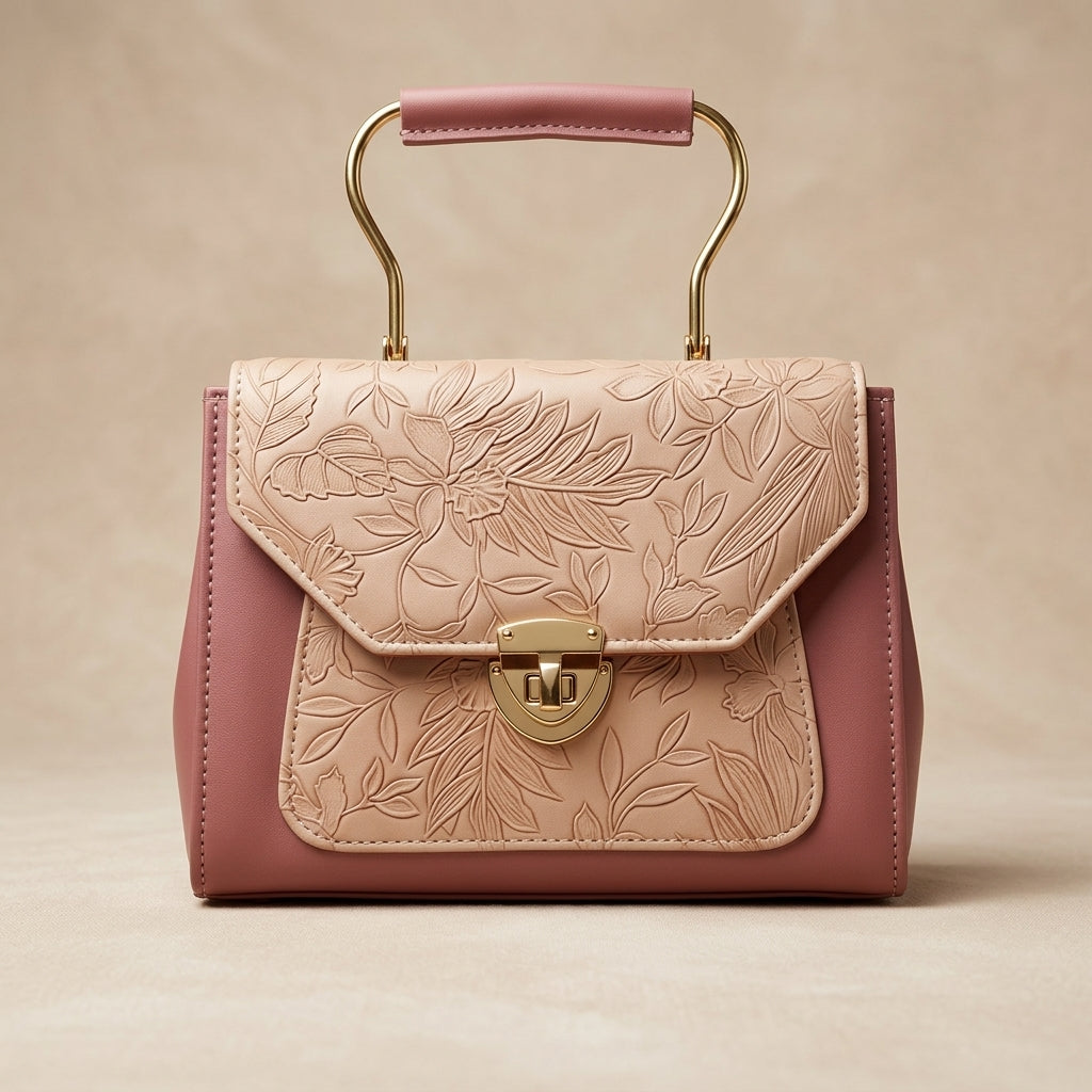 Premium Floral Embossed Handbag for Women