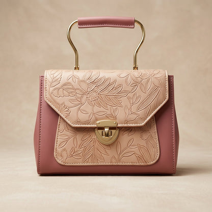 Premium Floral Embossed Handbag for Women