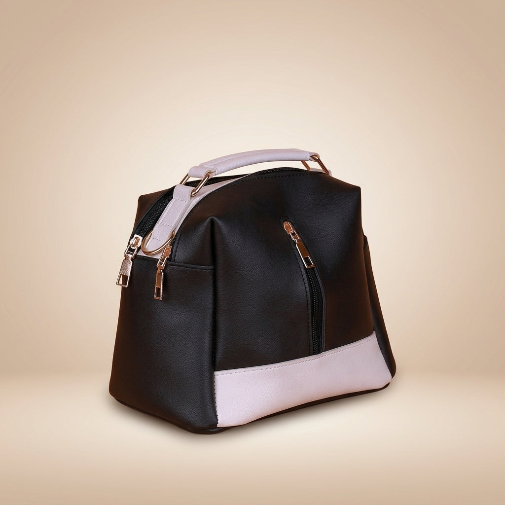 Fashionable Black & White Crossbody Shoulder Bag