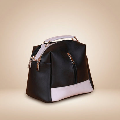 Fashionable Black & White Crossbody Shoulder Bag