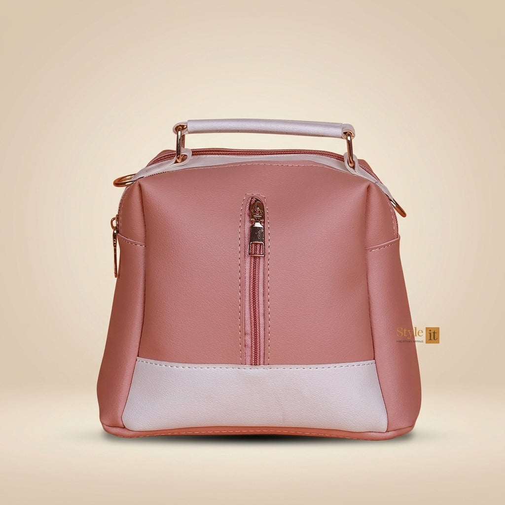 Fashionable Black & White Crossbody Shoulder Bag