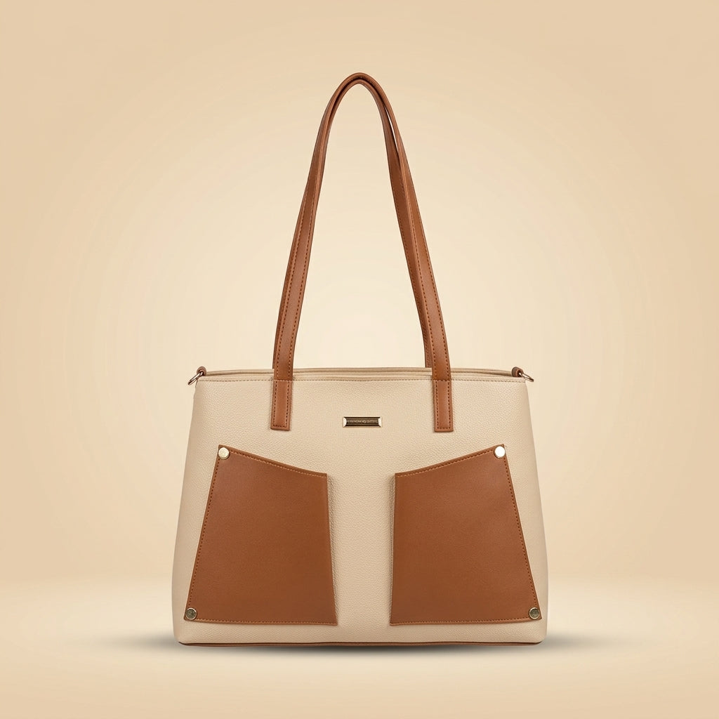 Premium Two-Tone Tote Bag for Women