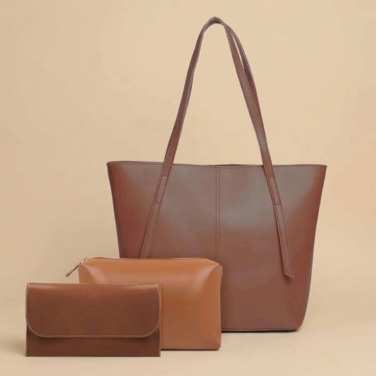 Classic Cocoa 3-in-1 Tote Bag Set