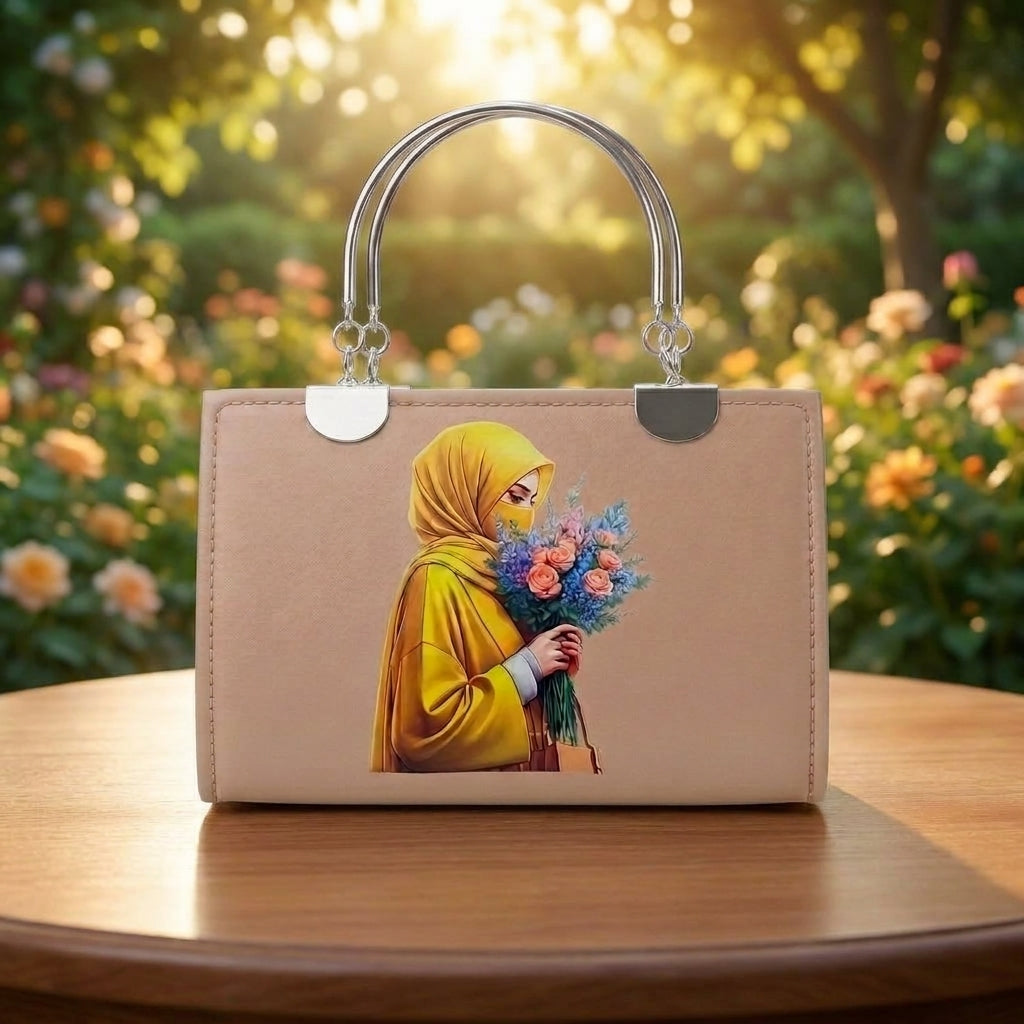 Elegant Hijabi Girl Printed Handbag for Women