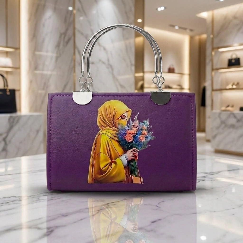 Elegant Hijabi Girl Printed Handbag for Women
