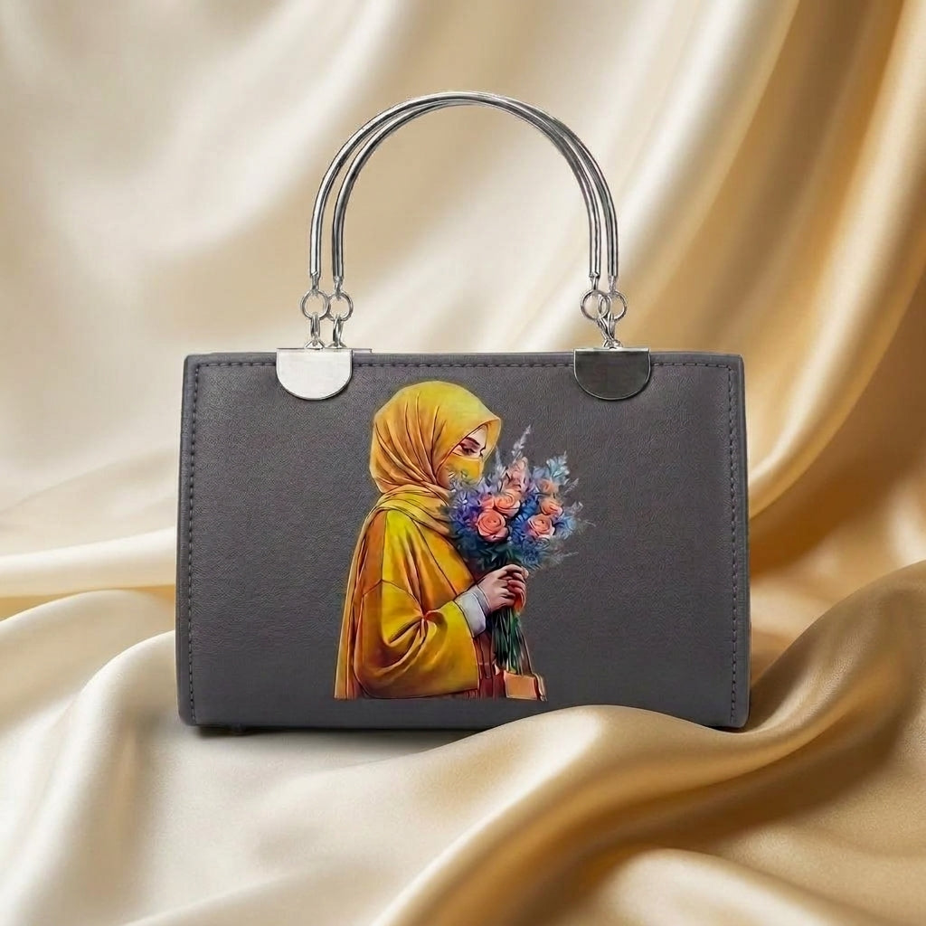 Elegant Hijabi Girl Printed Handbag for Women
