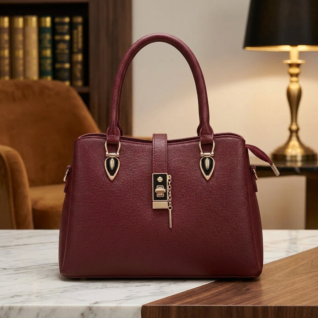 Luxury Lock Detail Handbag for Women
