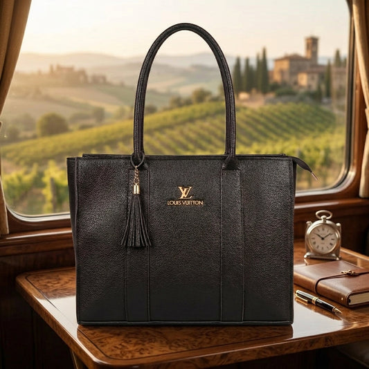 Premium Shoulder Handbag with Tassel Detail